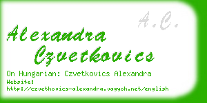 alexandra czvetkovics business card